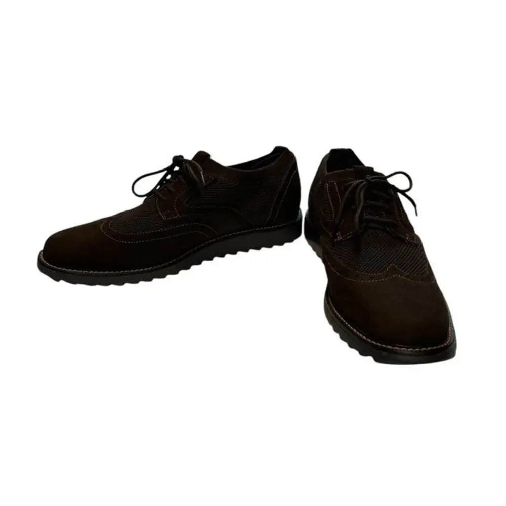 Dockers Hawking Knit Smart Series Wingtip Oxfords men’s 12m brown suede NWOB